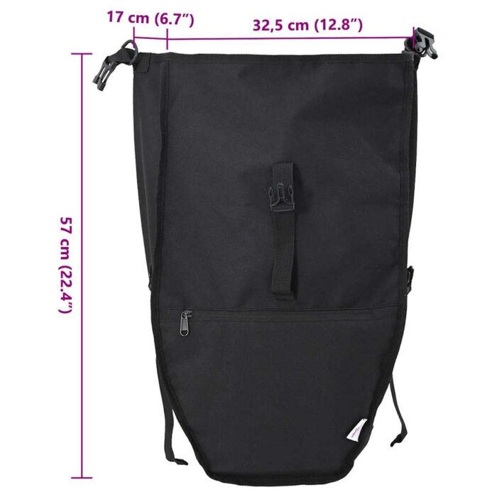 Fahrradtasche Schwarz 32,5 x 17 x 57 cm Polyester – Bild 12