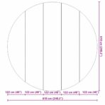 Bodenfolie für Pools Hellgrau Ø 610 cm Vliesstoff – Bild 8