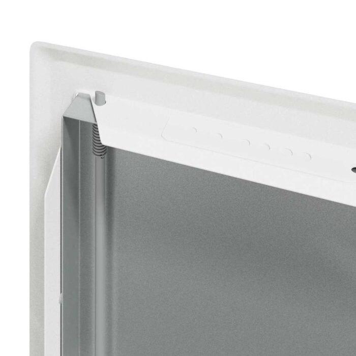 Zugangsklappe 2 pcs Weiss 63 x 33 x 3 cm Stahl – Bild 8