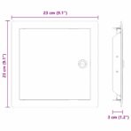 Zugangsklappe 2 pcs Weiss 23 x 23 x 3 cm Stahl – Bild 10