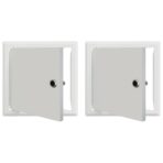 Zugangsklappe 2 pcs Weiss 23 x 23 x 3 cm Stahl – Bild 2