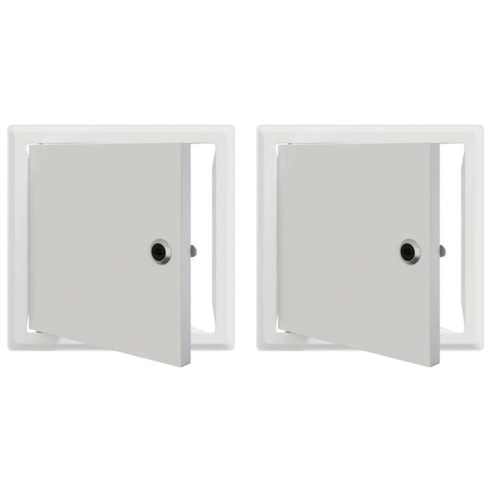 Zugangsklappe 2 pcs Weiss 23 x 23 x 3 cm Stahl – Bild 2