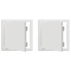 Zugangsklappe 2 pcs Weiss 23 x 23 x 3 cm Stahl – Bild 2