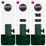 Sonnenschirmständer Grün 45 x 45 x 45 cm Stahl – Bild 10