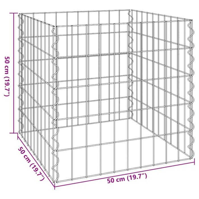 Quadratischer Komposter 50 x 50 x 50 cm Eisen – Bild 7