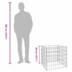 Quadratischer Komposter 50 x 50 x 50 cm Eisen – Bild 8