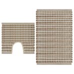 Handgewebtes Badematten-Set Jute Stoff Natur und