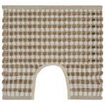 Handgewebtes Badematten-Set Jute Stoff Natur und – Bild 3