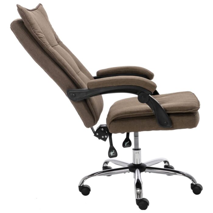 Bürostuhl Braun Stoff – Bild 4