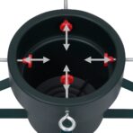 Christbaumständer Schwarz 46x46x19 cm – Bild 5