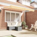 Einziehbare Markise Blau und Orange 250 x 200 cm – Bild 3