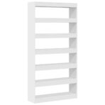Bücherregal Weiss 100 x 30 x 198 cm Holzwerkstoff – Bild 2
