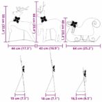 LED Rentiere 5 pcs Gold Stoff – Bild 13