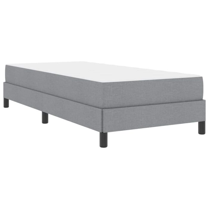 Boxspringbett mit Matratze Hellgrau 80 x 200 cm Stoff – Bild 2