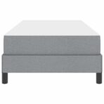 Boxspringbett mit Matratze Hellgrau 80 x 200 cm Stoff – Bild 6