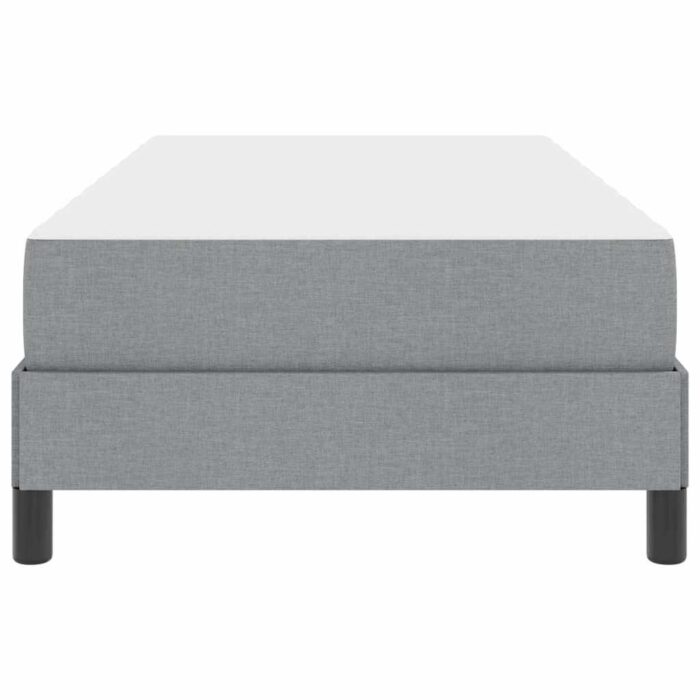 Boxspringbett mit Matratze Hellgrau 80 x 200 cm Stoff – Bild 6