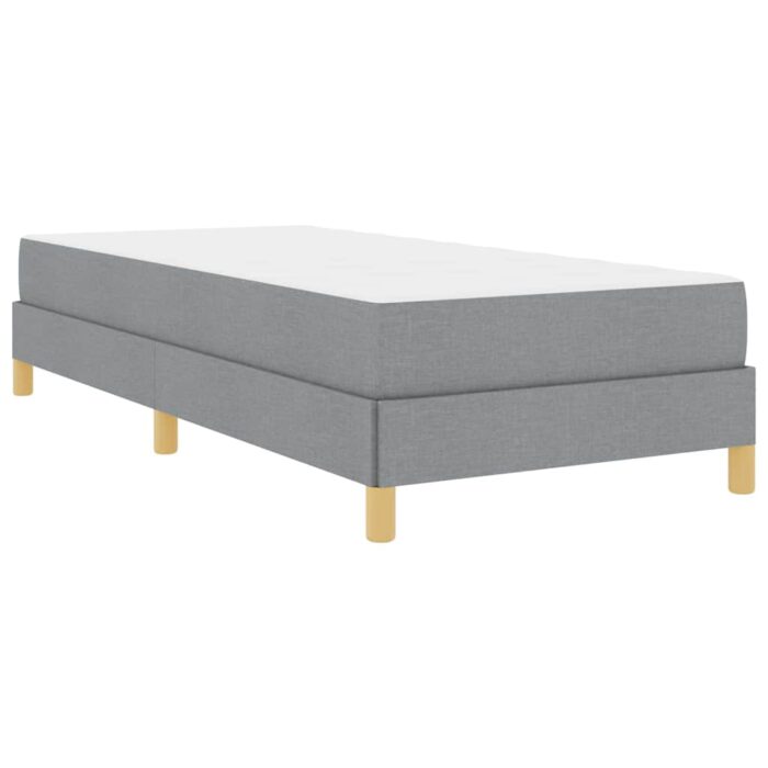 Boxspringbett mit Matratze Hellgrau 80 x 200 cm Stoff – Bild 2