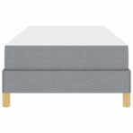 Boxspringbett mit Matratze Hellgrau 80 x 200 cm Stoff – Bild 6