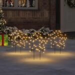 Weihnachtssterne mit Erdspiessen 3 Stk. 50 LEDs 29 cm