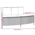 Whirlpool-Bänke mit Auflagen 2 Stk. Grau Poly Rattan – Bild 8
