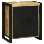 Waschbeckenunterschrank Braun 55 x 35 x 60 cm Massivholz Mango