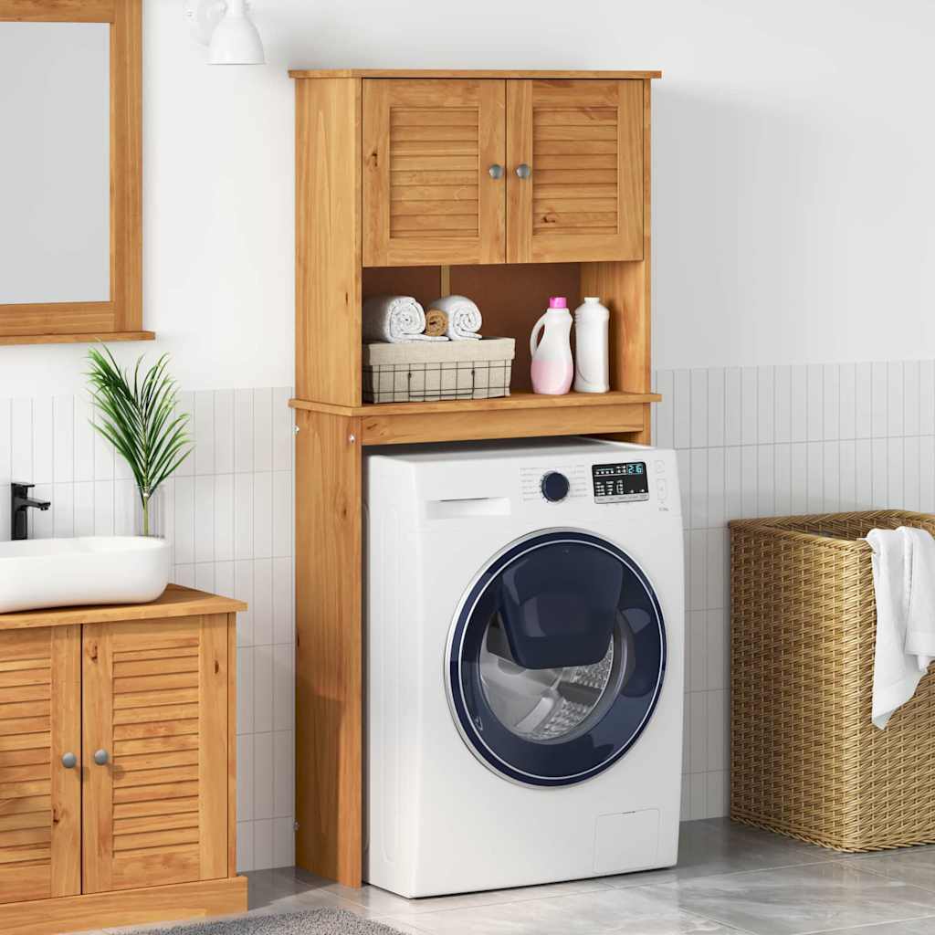 4019129_1.jpg Waschmaschinen-Schrank mit Regal VIGO Weiss und Antikweiss – Bild 1