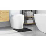 Rutschfeste Badematte mit Toilettenausschnitt Dunkelgrau – Bild 4