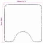 Rutschfeste Badematte mit Toilettenausschnitt Dunkelgrau – Bild 9