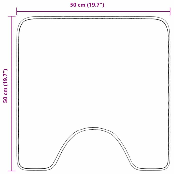 Rutschfeste Badematte mit Toilettenausschnitt Dunkelgrau – Bild 9