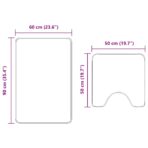 Anti-Rutsch Badematten-Set 2 pcs Dunkelgrau PP – Bild 11