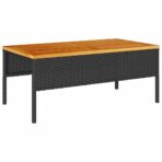 Gartensofa-set mit Kissen 6 pcs Schwarz und Creme Poly-Rattan – Bild 7