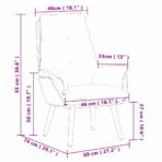 Sessel Hellgrau 69 x 74 x 93 cm Stoff und Sperrholz – Bild 9