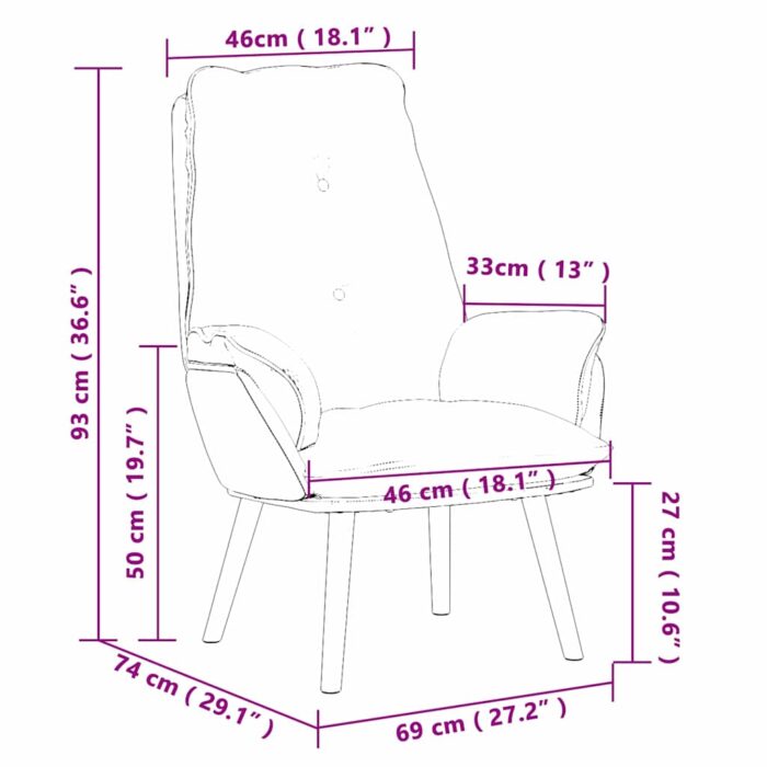Sessel Hellgrau 69 x 74 x 93 cm Stoff und Sperrholz – Bild 9