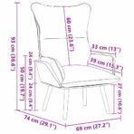 Sessel Hellgrau 69 x 74 x 93 cm Fabric and Plywood – Bild 9