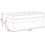 Bank mit Kissen Hellgrau 113 x 57 x 39 cm Samt – Bild 9