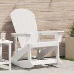 Adirondack-Schaukelstuhl Weiss 92 x 73,5 x 92 cm HDPE