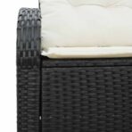 Gartensofa Schwarz 124 x 62 x 69cm Poly-Rattan – Bild 6