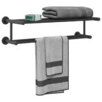 Handtuchhalter Schwarz 61 x 23 x 17 cm Edelstahl – Bild 3