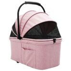 Faltbarer Haustierwagen Rosa 81 x 47 x 99 cm Polyester – Bild 5