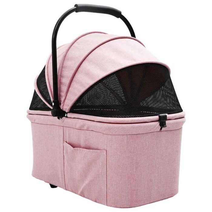 Faltbarer Haustierwagen Rosa 81 x 47 x 99 cm Polyester – Bild 5