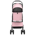Faltbarer Haustierwagen Rosa 81 x 47 x 99 cm Polyester – Bild 6