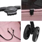 Faltbarer Haustierwagen Rosa 81 x 47 x 99 cm Polyester – Bild 9