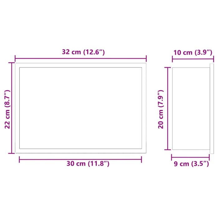 Duschnische Schwarz 30 x 20 x 9,5 cm Edelstahl – Bild 9