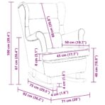 Schaukelstuhl mit Kissen Hellgrau 92 x 71 x 100 cm Sperrholz – Bild 9
