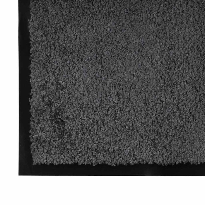 Fussmatte Anthrazit 60 x 40 x 1,2 cm Teddystoff – Bild 4