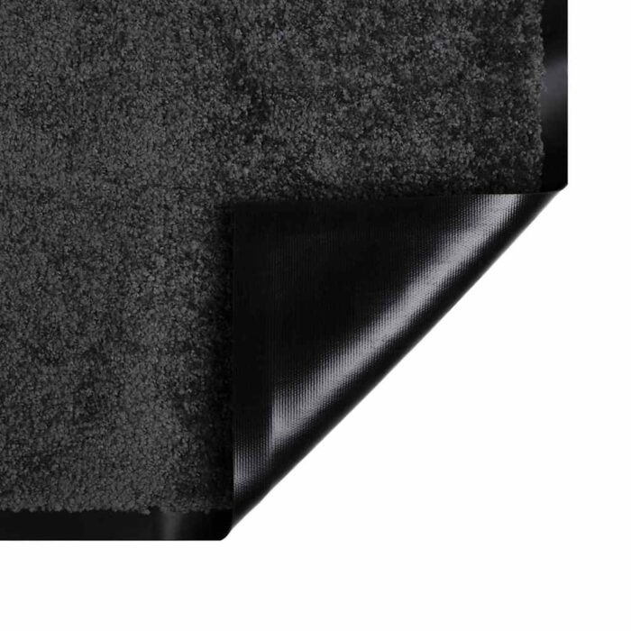 Fussmatte Anthrazit 60 x 40 x 1,2 cm Teddystoff – Bild 5