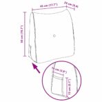 Rücken Kissen Hellgrau 45 x 24 x 50 cm Stoff – Bild 11