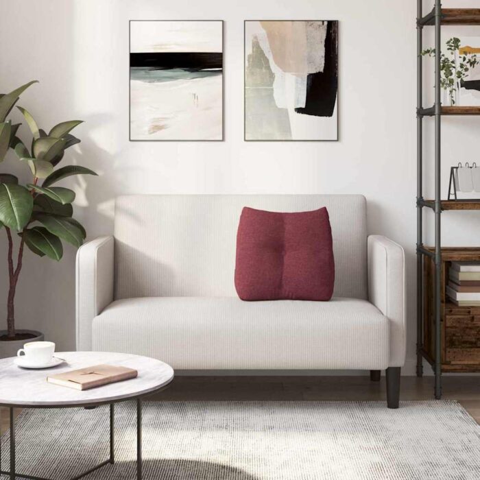 Rücken Kissen Hellgrau 45 x 24 x 50 cm Stoff – Bild 4