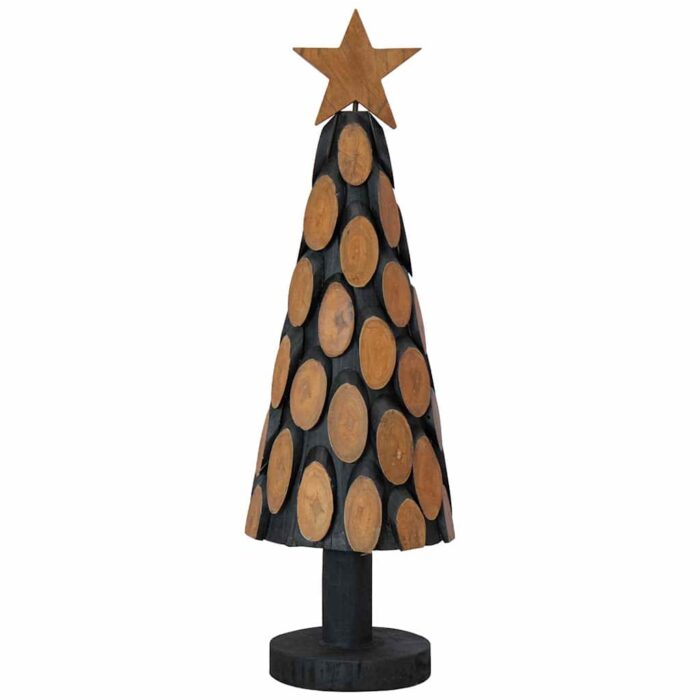 Weihnachtsbaum mit Ständer Braun 61 cm Massivholz Teak – Bild 4