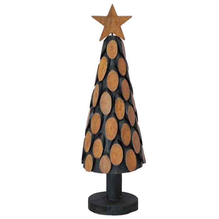Weihnachtsbaum mit Ständer Braun 61 cm Massivholz Teak – Bild 8